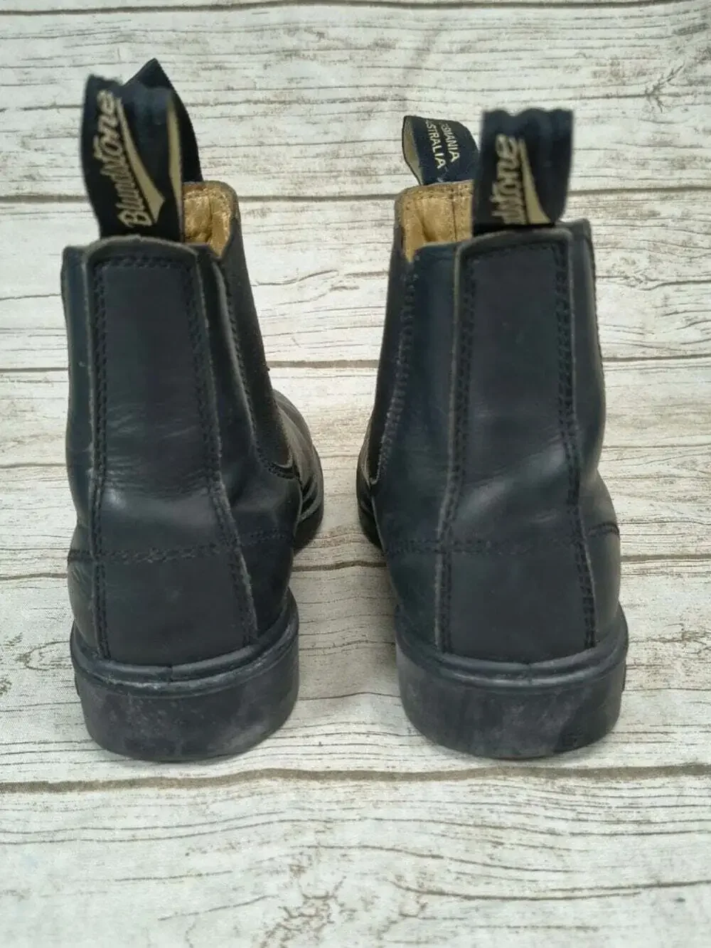 Blundstone Black Leather Chelsea Ankle Boots AU 5.5 US Women 8 Men 6.5 Slip On